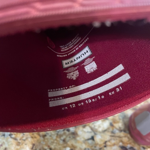 Hunter Metallic Fuchsia Youth Waterproof Boots Size 13B / 1G EU 31 - Picture 7 of 12